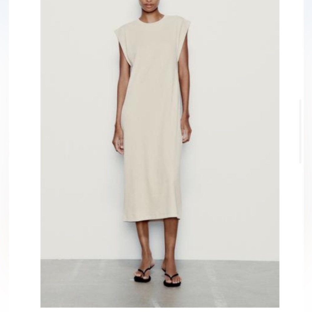 Zara ribbed midi dress size M NWT